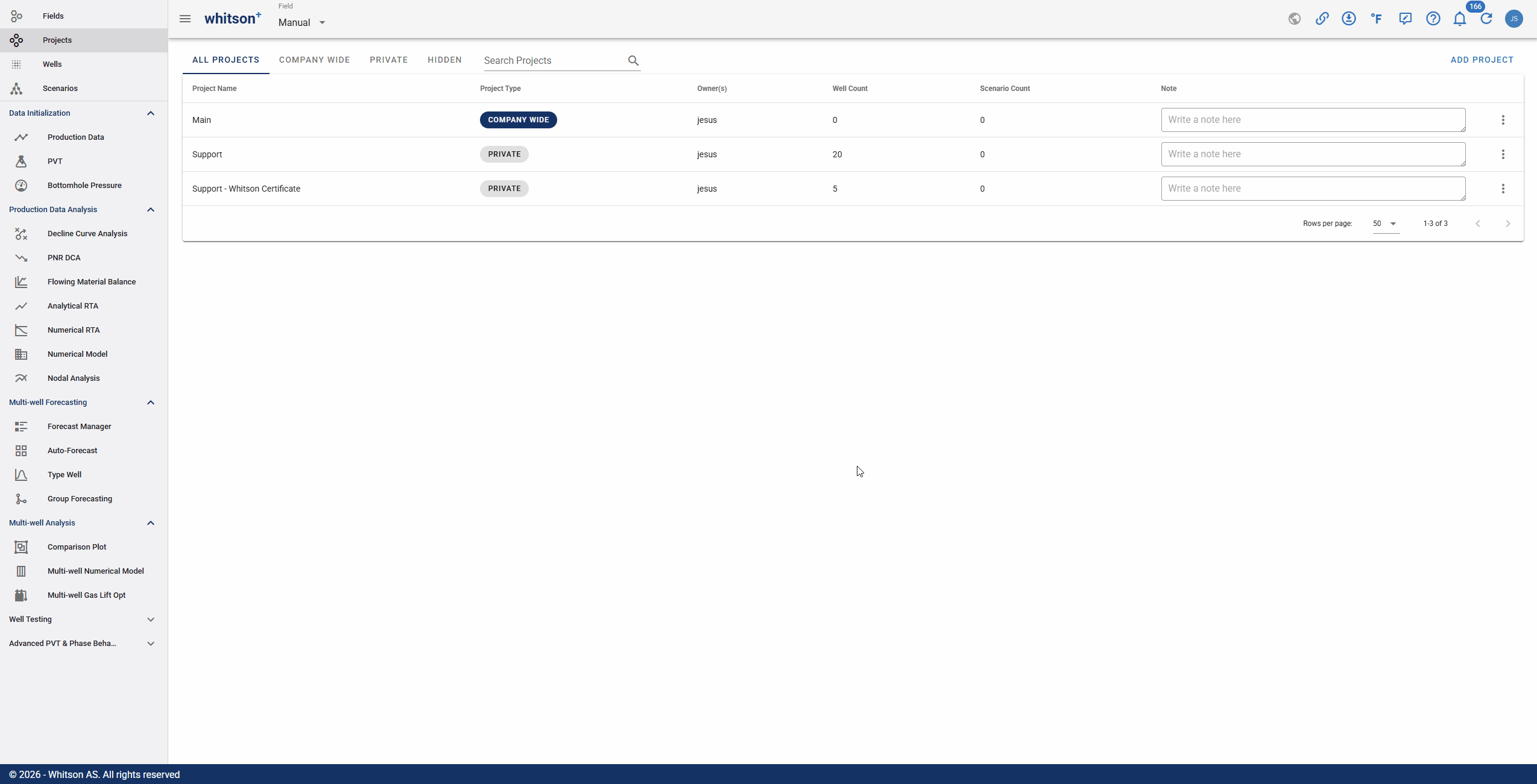 Project Type Settings