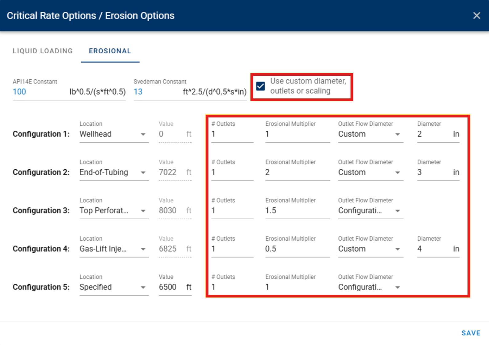 Extend VLP Max dialog